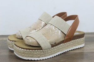 Steve Madden Jaklin espadrille Women's platform sandals Sz:11 (FA-346)