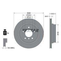 Bremsscheibe Textar 92075103 Hinten, BelüFtet, 1 StüCk