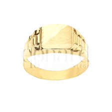 Anello scudo uomo oro giallo 9kt grammi 2,30 misura 25