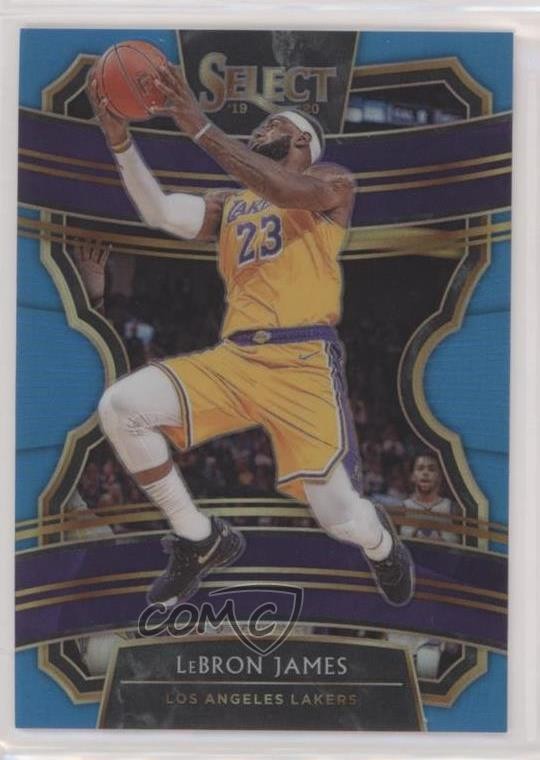 2019-20 Panini Select Concourse Light Blue Prizm 90/299 LeBron James #47 4l3