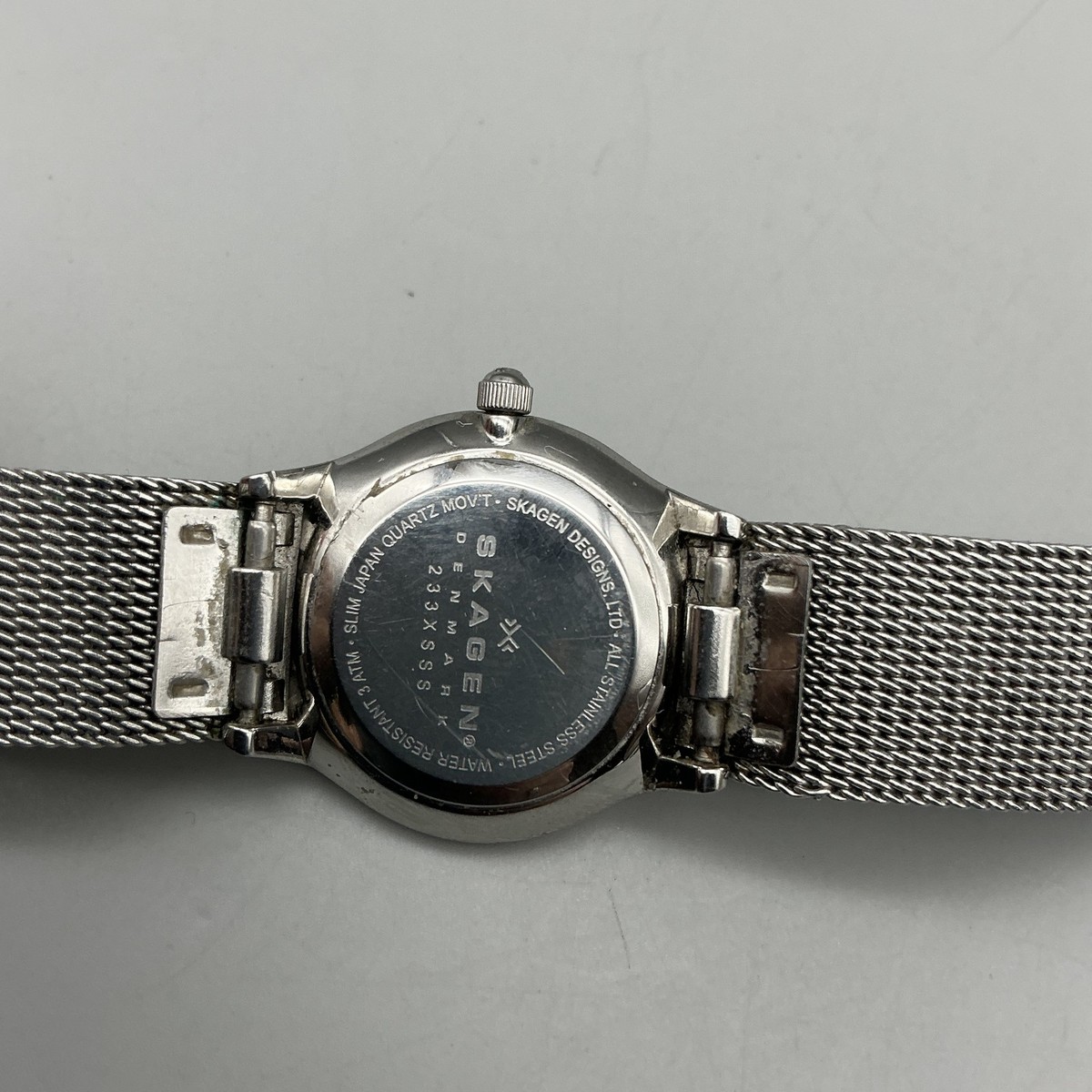 Skagen Womens Watch 24mm White MOP Dial Mesh Stainless Steel 