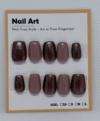 Mauve Press On Nails False Nails Kit with Glue Included Nail Glue Nail Glue Kit