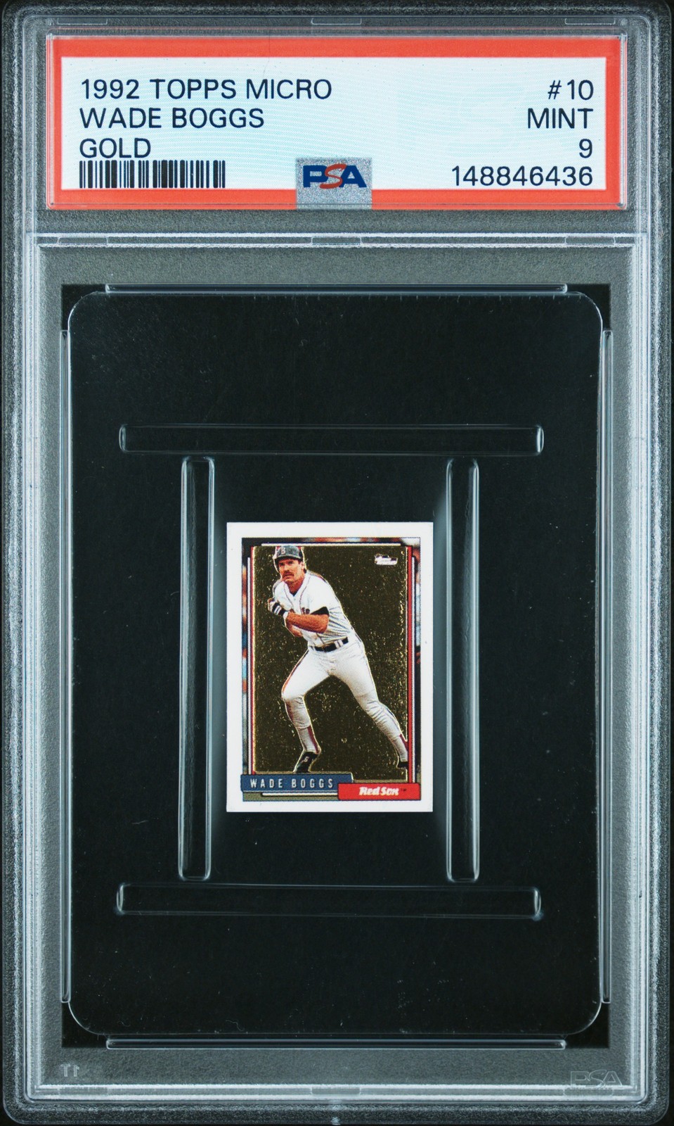 1992 TOPPS MICRO GOLD #10 WADE BOGGS PSA 9