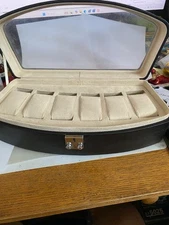 Watch Box Case Organizer 6 Slots Watches Holder Jewelry Storage Display