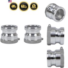 2 pcs Aluminum cam lock fittings 2" Part A cam groove hose fitting camlock fi...