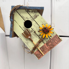 Hand-Painted Wooden Bird Box &ndash; Multiple Colour Options &ndash; Unique Design &ndash; Garden