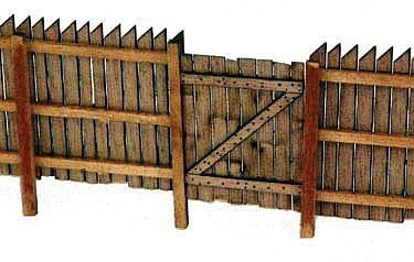 BTS Models 23029 HO Scale Sawtooth Board Fence Laser-Cut Wood Fence