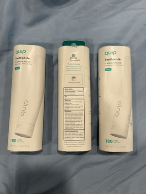 #ad New In Box Quip Mint x3 Anticavity Toothpaste 4.7oz each Discontinued Lot Of 3 $17.78