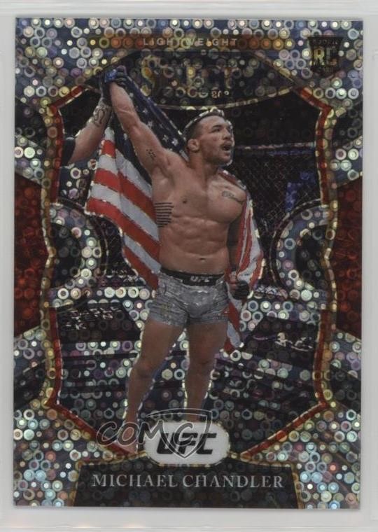 2021 Panini Select UFC Concourse Disco Prizm Michael Chandler #9 Rookie RC 1f8v