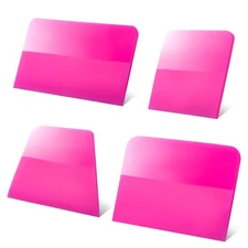 4 Pcs PPF Squeegee Soft Silicone Rubber Scraper, Anti Scratch TPU Coating Scr...