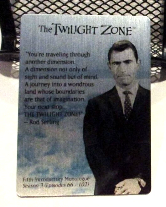 THE TWILIGHT ZONE ROD SERLING EDITION M3 OPENING MONOLOGUES METAL CASE TOPPER - Image 3 of 3