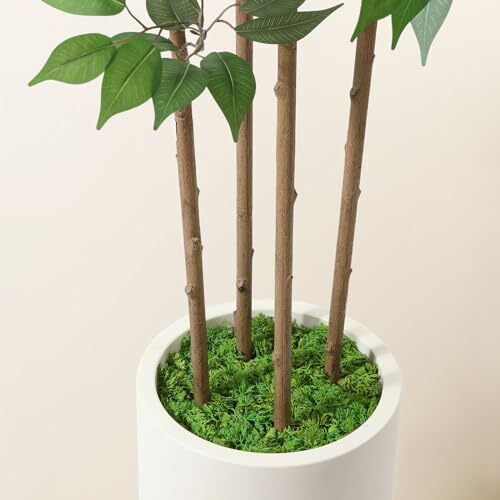 Ficus Artificial Tree 6ft Fake Silk Plant for Home Decor Indoor, Faux Floor - Picture 6 of 7