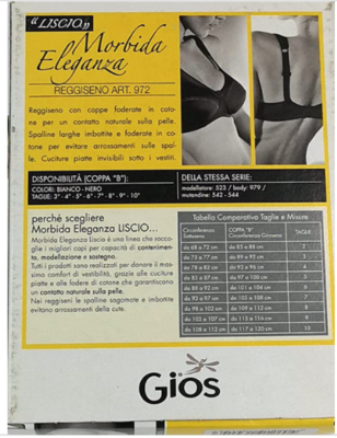 GIOS REGGISENO CONFORT ART.972 9/10 - NERO
