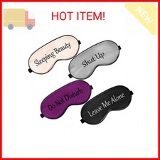 4 Pieces Funny Sleep Mask Silk Eye Mask Soft Blackout Blindfold with Adjustable
