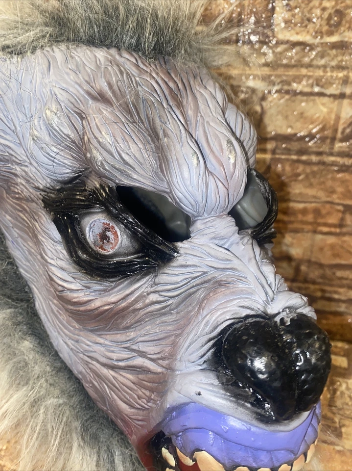 Grey Werewolf 15” Adult Mask Whole Head be Open Mouth Werewolf Mask Cosplay - Image 4 of 4