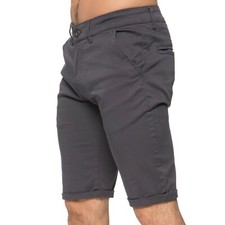 Enzo Mens Chino Shorts Slim Fit Cotton Stretch Casual Summer Beach Half Pants