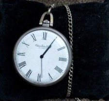 CITIZEN Pocket Watch Open-Face Hand-Winding Vintage Antique 21Jewels