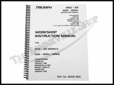 TRIUMPH 500 650 PRE-UNIT WORKSHOP MANUAL 1956-62 T100 T110 T120 TR5 PN# 99-0837