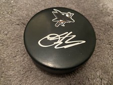 OZZY WIESBLATT SIGNED SAN JOSE SHARKS LOGO HOCKEY PUCK COA