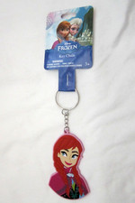 Disney Frozen 3" Princess Anna Rubber Charm on 6" Keychain Keyring clip-New