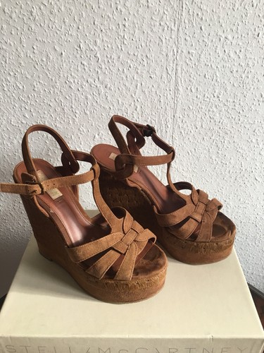 RALPH LAUREN Brown Ankle Strap Suede 