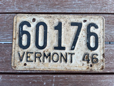 1946 Vermont License Plate 60176