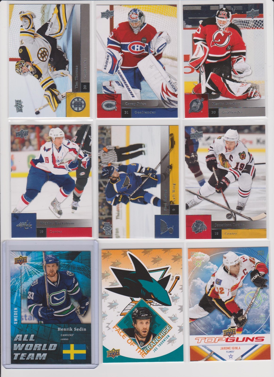 2009-10 Upper Deck Hockey U-pick NM you pick base stars inserts RC rookie HOF