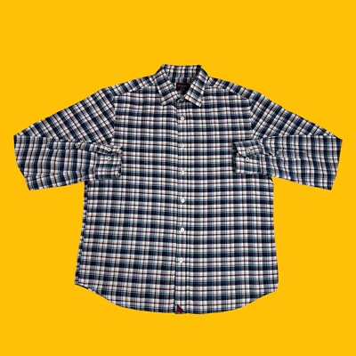 Untuckit Mens Size Medium Kaesler Plaid Flannel Button Up Shirt Regular Fit