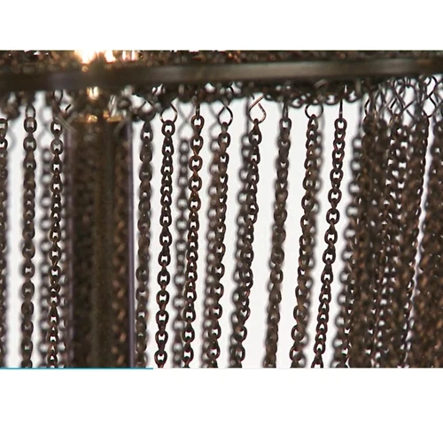 Luxe 15" GOTHIC Bronze Chain Pendant Chandelier ANTIQUE Vintage Style Draped - Picture 4 of 8