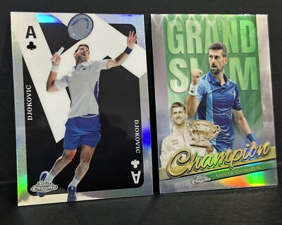 2024 Topps Chrome Tennis Novak Djokovic Aces & Grand Slam Insert
