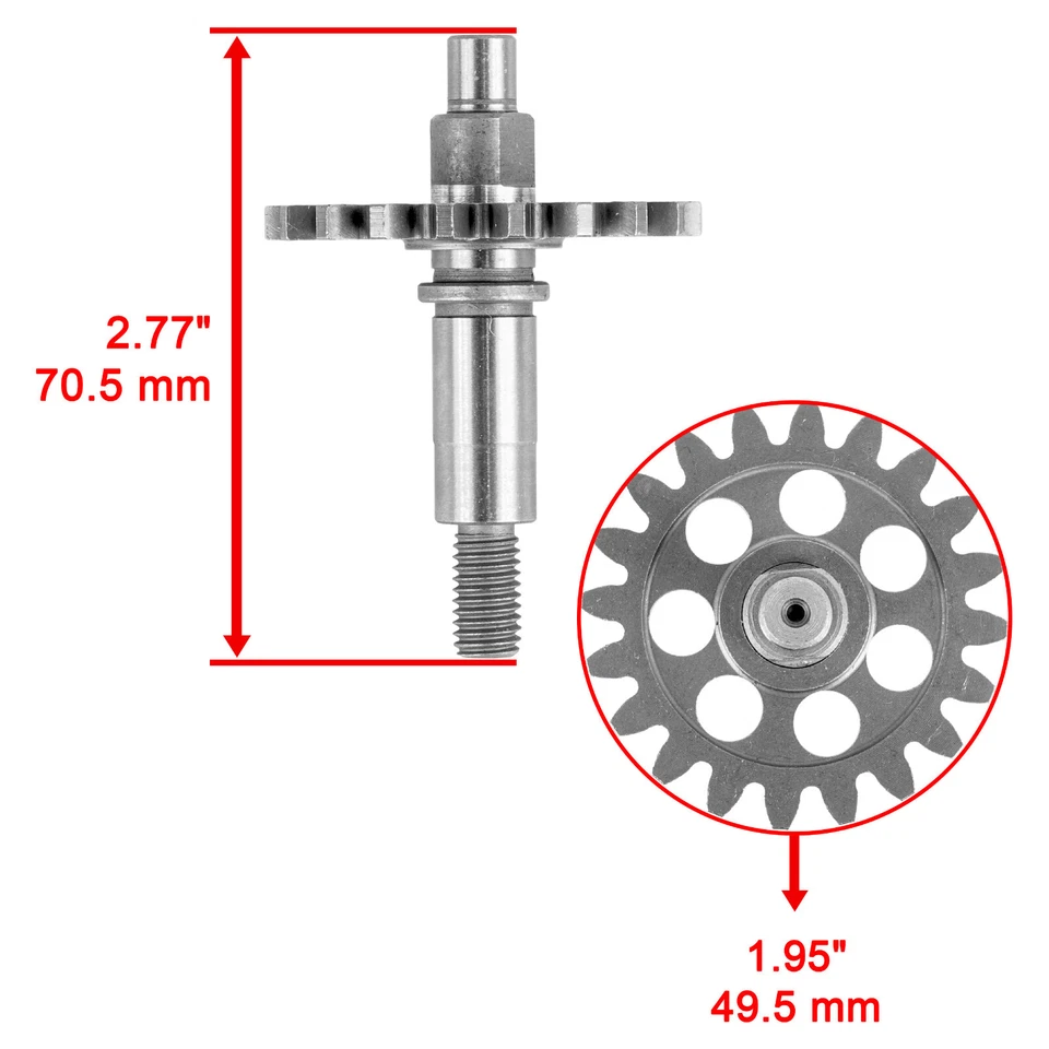 Water Pump Impeller Shaft Gear for Yamaha WR250F YZ250F 2001-13/ 5XC-12459-00-00 - Image 2 of 4