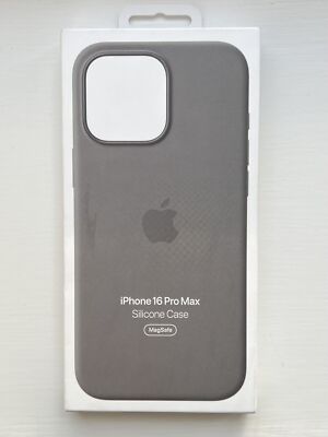 Apple Silikon Case mit MagSafe für iPhone 16 Pro Max - Steingrau