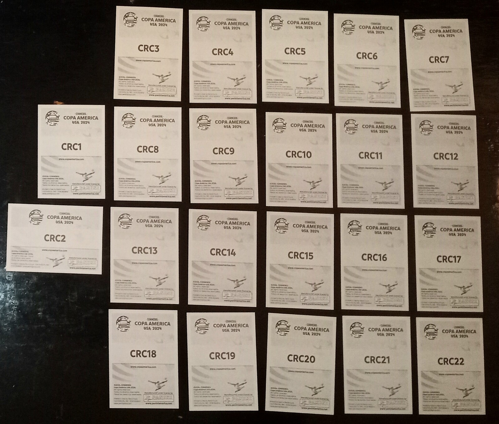Costa Rica Full Team Set - Panini Copa America 2024 USA - US Version ...