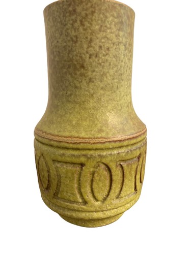 Vintage Alvino Bagni For Rosenthal Netter Olive Green Ceramic Pottery Vase MCM - Picture 4 of 12