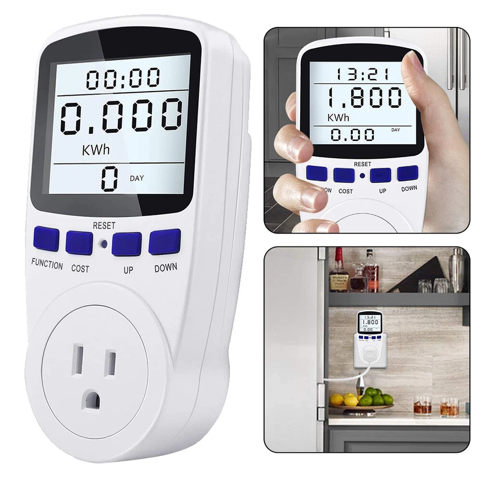 Energy Saving Digital Monitor Smart Meter/Timer/Wattmeter/Ammeter/Voltmeter Muti - Image 3 of 4