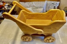 Puppenwagen,groß,Madera Manufaktur,Kiefernholz,Top,sText uFotos