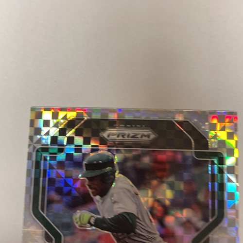 2022 Panini Prizm Tier II Power Plaid Prizm /75 Rickey Henderson #157 HOF - Picture 2 of 9