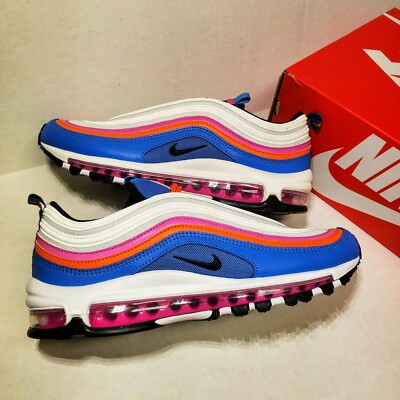 Nike Air Max 97 Multicolor White Black Active Fuchsia CW6992-100 Men's Size 8