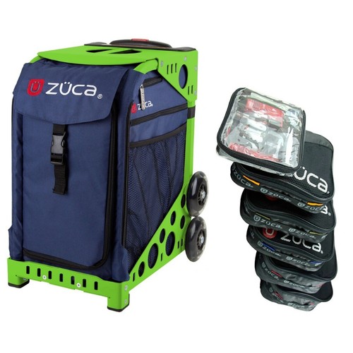 Zuca Midnight Navy Sport Insert Bag & Green Frame Pro Packing Pouch Set - Picture 3 of 12