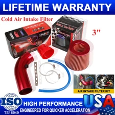 3" Car Cold Air Intake Filter Aluminum Induction Hose Pipe Kit For Honda Civic