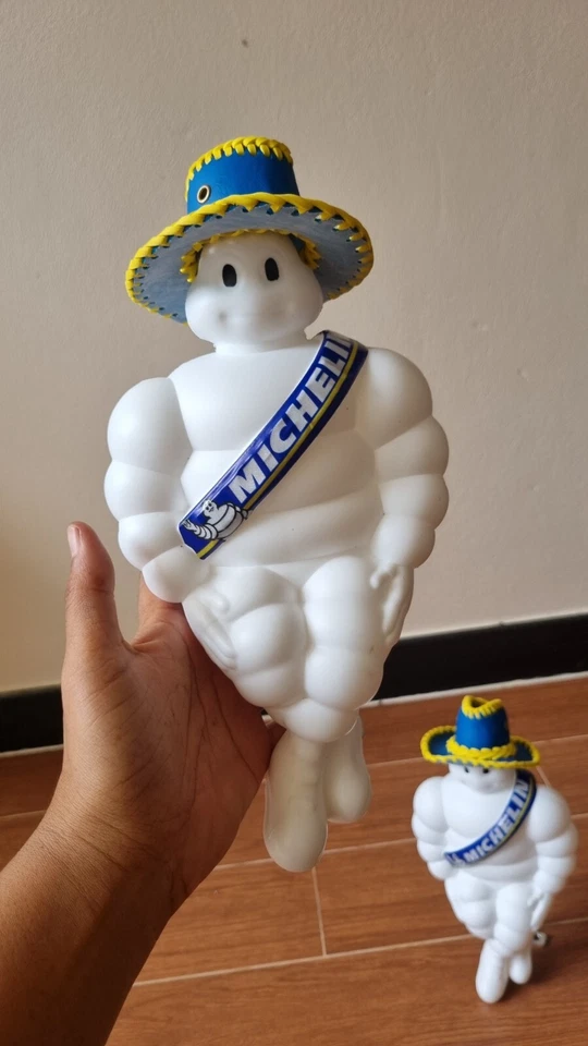 2 Pcs. 10" Bibendum Michelin Man Doll Tire Advertise Truck Decorate+Hats - Image 4 of 4