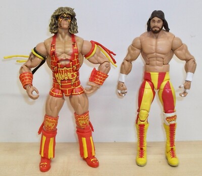 Set of 4 WWE Mattel Elite wrestling figures inc. Ultimate Warrior
