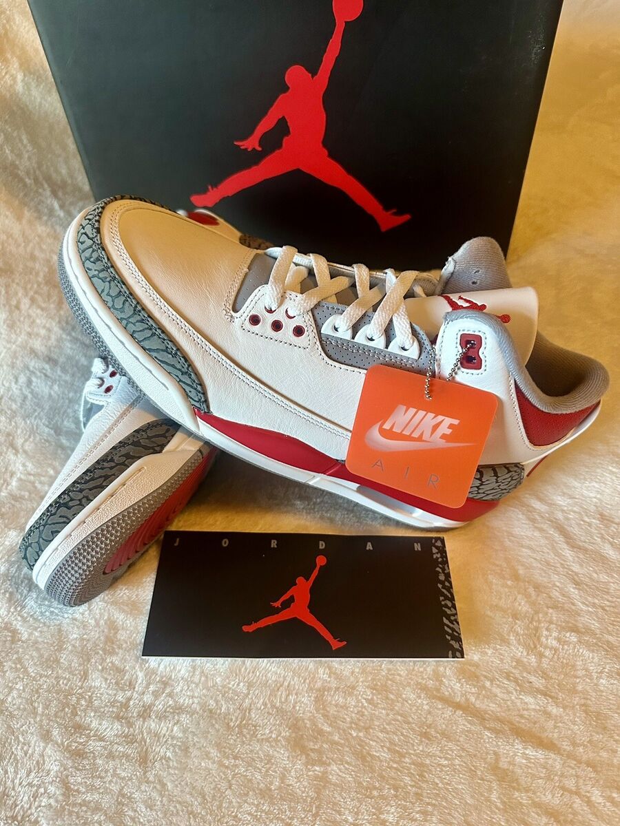 スニーカー Nike Air Jordan 3 Retro Fire Red White DN3707-160 Air Jordan 3 Retro 'Fire Red' DN3707-160 2022 Brand New