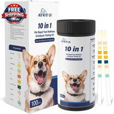 10 Parameter Urinalysis Test Strips for Dog, Pet UTI Test Strips 100Ct, Diabetes