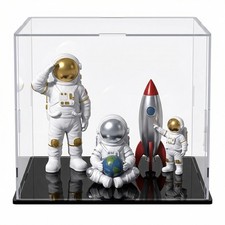 1 Pack Clear Self-Assembly Acrylic Display Case Transparent Dust Proof Protec...