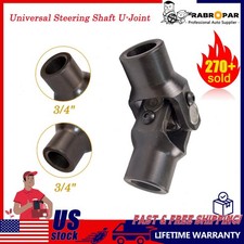 34 Round X 34 Smooth Round Single Black Universal Steering Shaft U-joint Hot