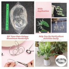 98 Feet Aluminum Wire, 3mm Diameter Armature Bendable Gardening Jewelry