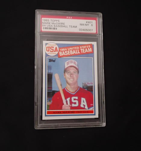 1985 Topps Mark McGwire Rookie RC #401 PSA 8 NM-MT 1984 USA Baseball Team