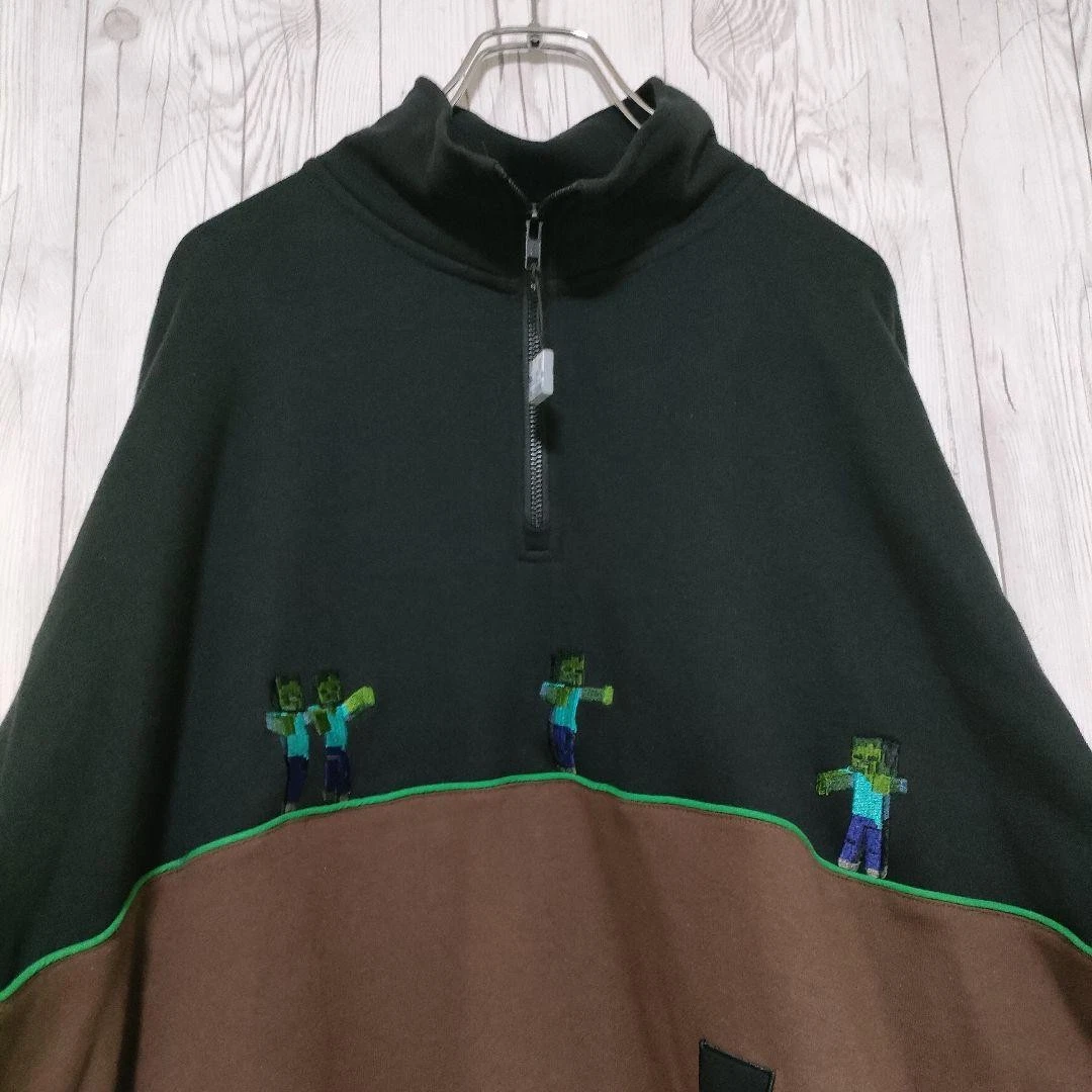 VETEMENTS Felpa Graniph Mezza Zip Ricamo Personaggio L Uomo JPN Edizione Limitata Rara