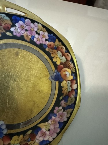 Antique W A Pickard China Signed Klipp Dish MZ Austria 6 5/8” Fruits Linear 1918 - Picture 10 of 14